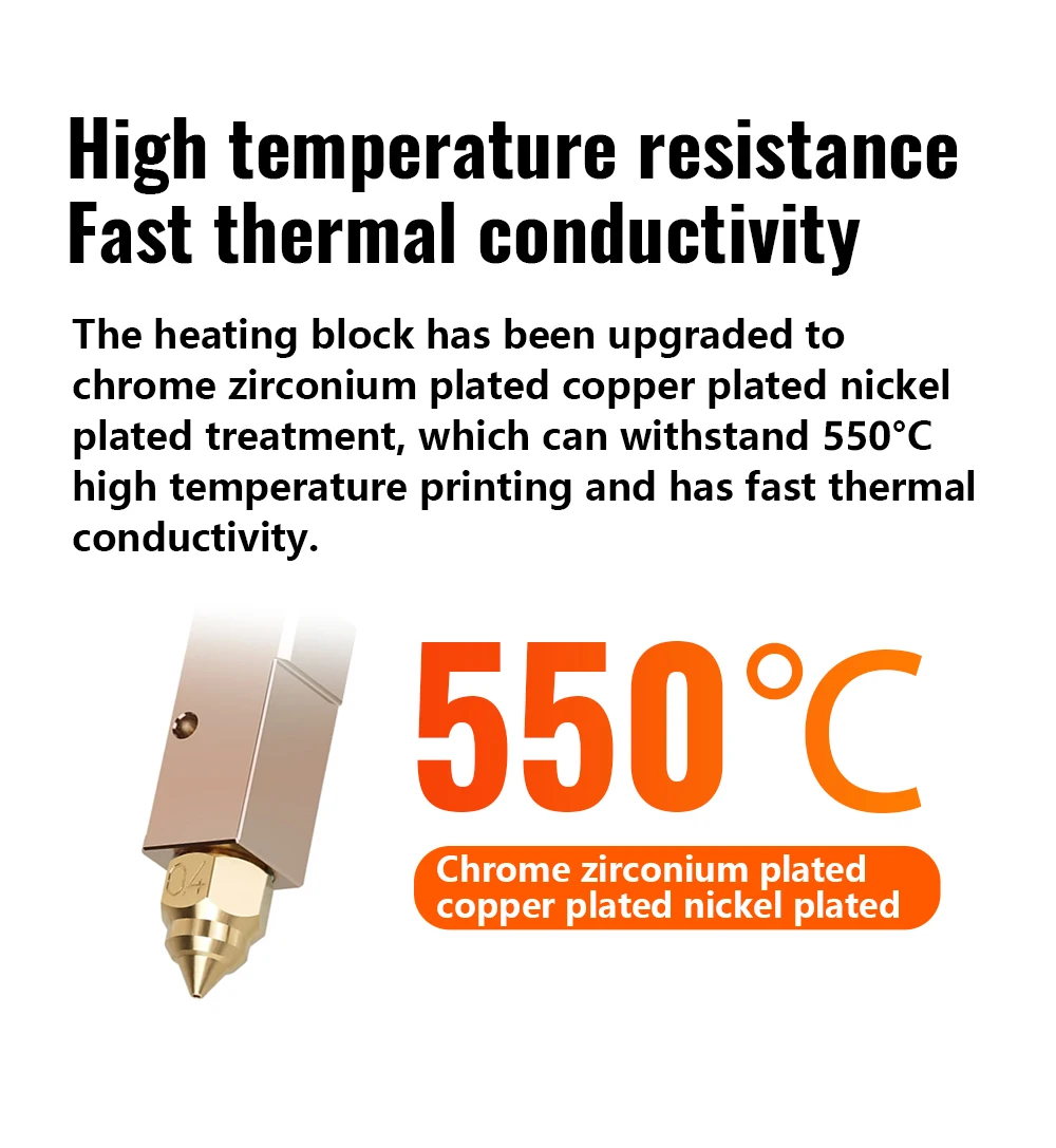 Trianglelab ® CHCB-OTC Aktualisiertes K1C Hotend mit Hohem Durchfluss, Hoher Leistung und Hoher Temperatur für K1C 3D-Drucker zum Drucken von CF ABS PLA PETG – Detail 7