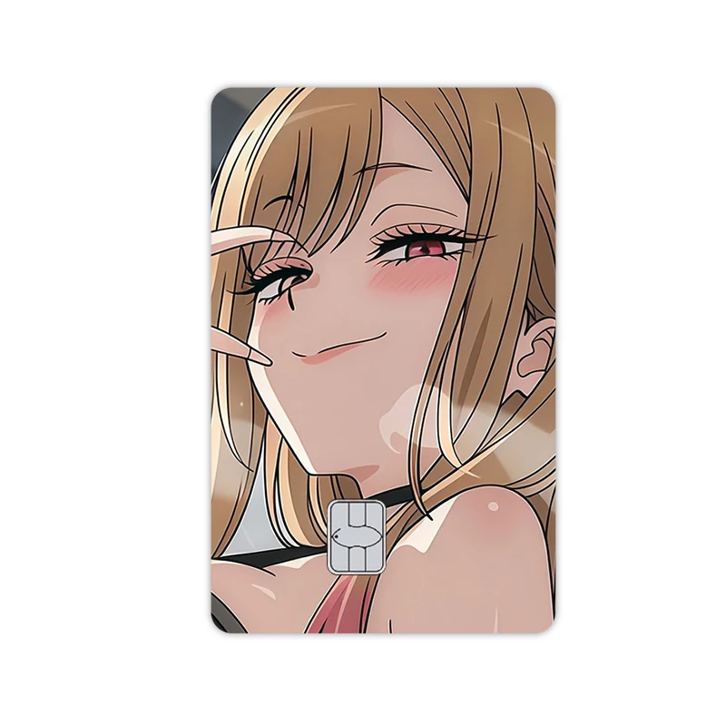 Kawaii Cute My Dress-Up Darling Anime Character Credit Bank Debit Card Skin Stickers Decor for Small Big No Chip Protective Film