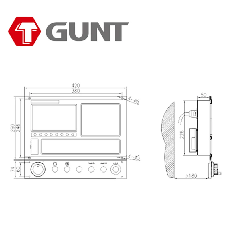 Gunt cnc control panel servo motor plc controller sgd weihong cnc controller 4 axis professional cnc controller Milling machine