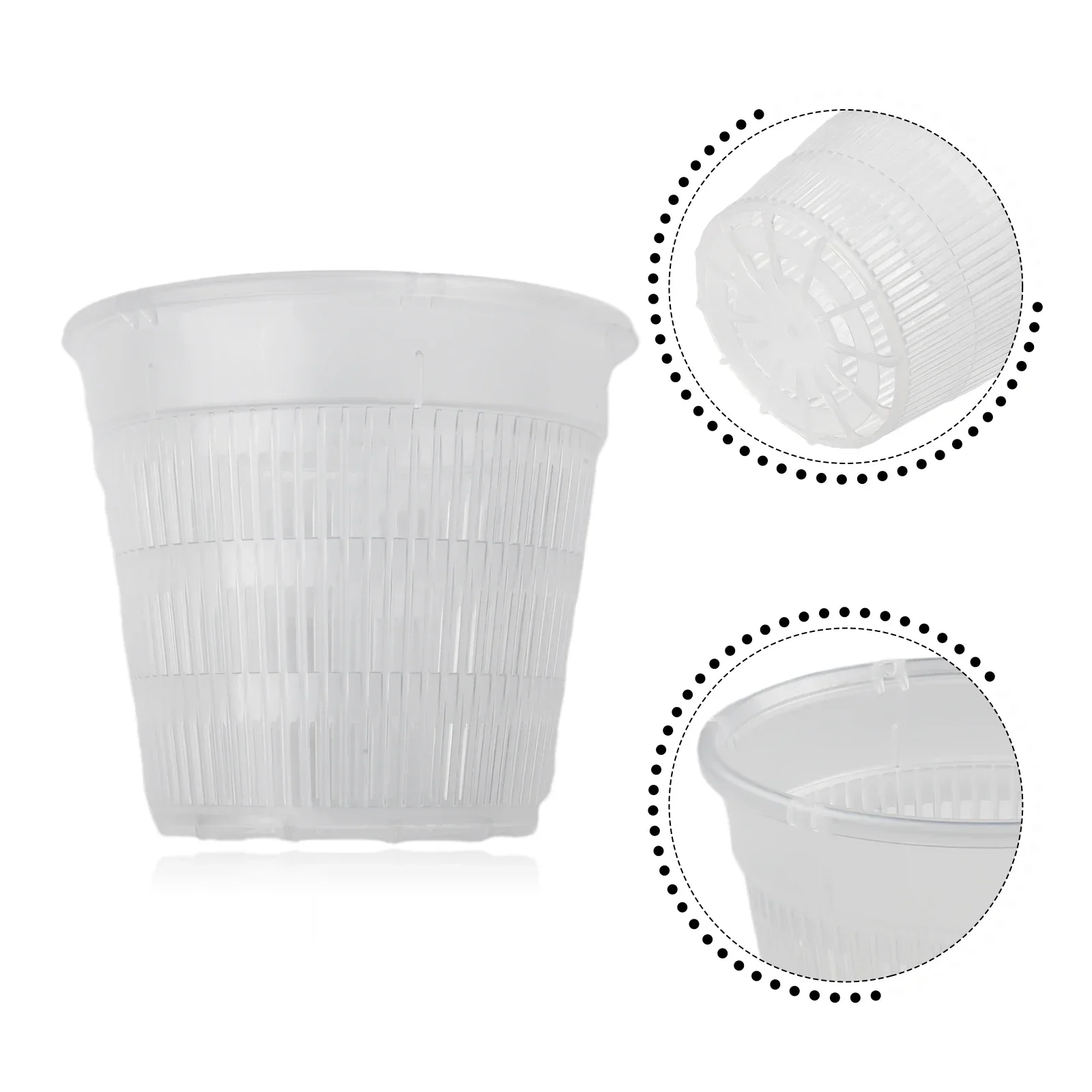 

Plant Pot Flower Pot Plastic Pots Orchids Plastic Breathable Clear Flower Pot Stand Light-transmitting Moonflower