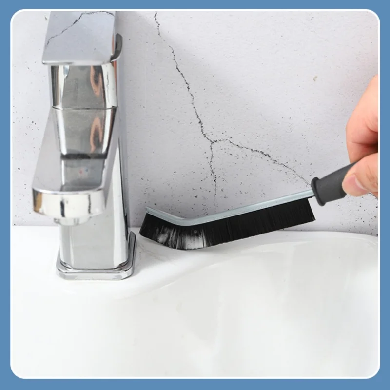 Buy 2 Get 1 Free! Get Total 3 Pairs, Super Great Value! Long Handle Crevice Cleaning Brush, for Bathroom Toilet Tile, Window Groove Kitchen Dead Corner Dust & Hair Cleaner Tool