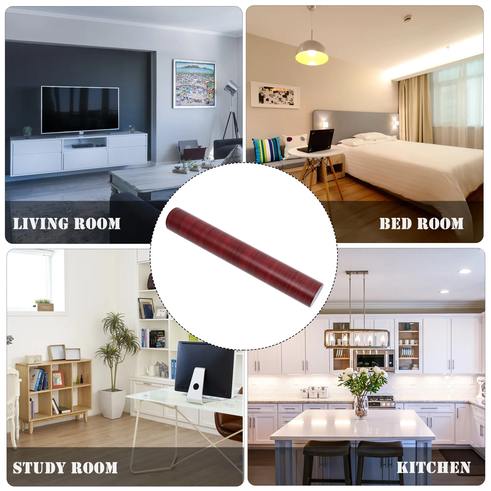 

1 Roll Waterproof Self Adhesive Peel and Stick Wallpaper for Kitchen Countertop Cabinet Cupboard Decorative Protective Wall