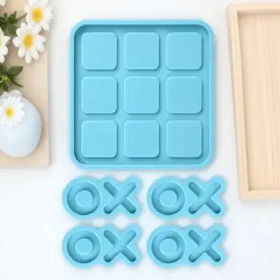 

1Set Flexible DIY Silicone Mold for Board Game Chess Pieces Epoxy Resin Table Game Craft Casting Mold Reusable Chessboard