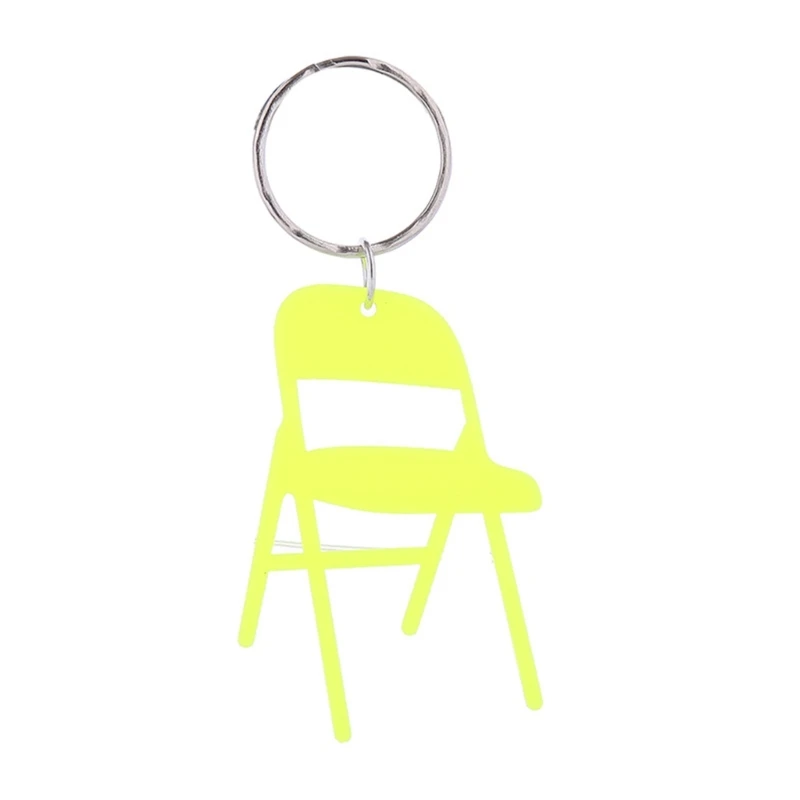 Mini Backrest Chair Charm Keychain Folding Chair Keyring Backpack Decoration Dropsale