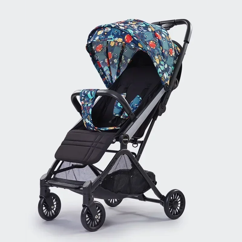 Baby stroller portable folding stroller can sit can lie down boarding baby exit BB parachute stroller