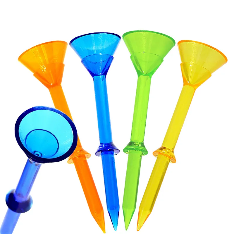 30pcs/pack Large Golf Tees TE017 Three layer Plastic Golf Tees Transparent Golf Seat