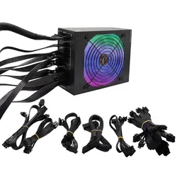 Fully Modular 2000w Computer Power Supply PSU 110V-240V with RGB BTC Mining ATX Support 7 GPU Graphics Card