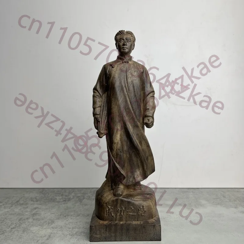 

Статуэтка Мао Цзедун из агарового дерева ручной работы — 28,5x8,9x7,1 см, скульптура китайского лидера, коллекционный предмет красной культуры, декор для дома