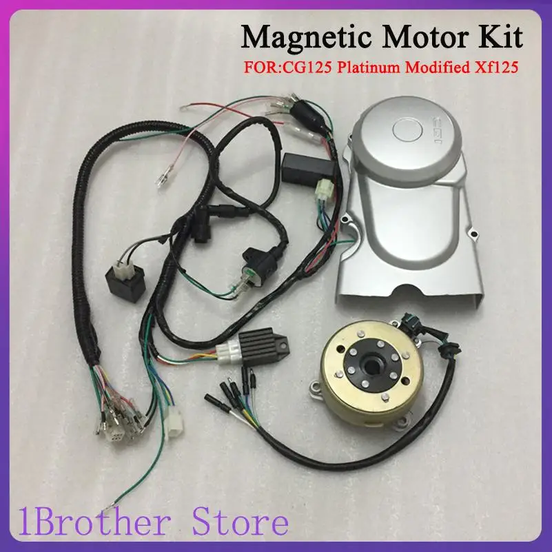Bobina de encendido CDI para motocicleta CG125, cubierta de bobina, rotor de acero magnético, magneto para Honda 125cc CG 125, piezas de repuesto para la cubierta del motor