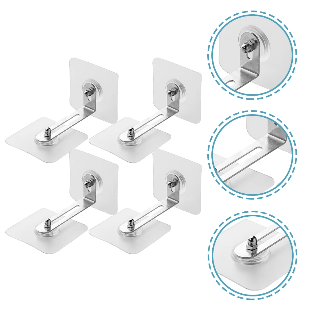 

4pcs niture Wall Anchors Adjustable 0-5.2Cm Proofing Adhesive Anti Tip Devices For Bookshelf Cabinet Sticky Anchors No