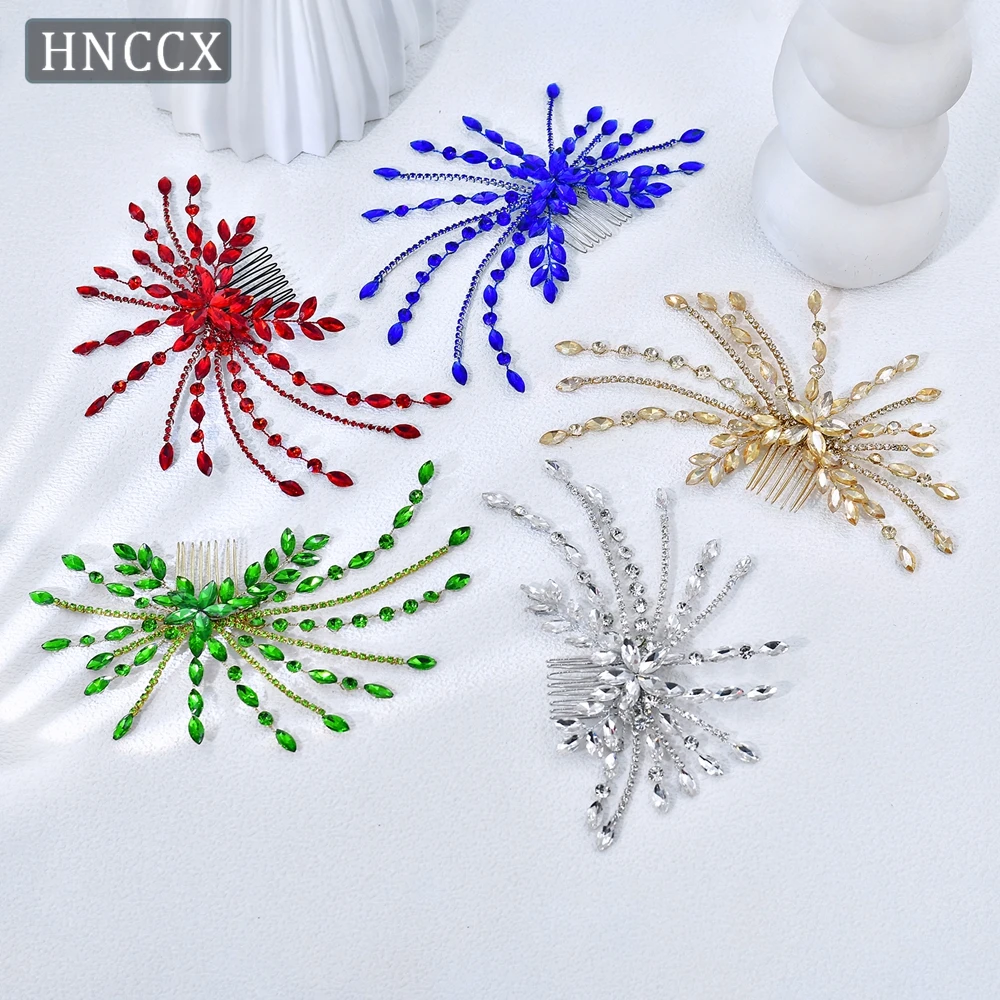 

YouLaPan Exquisite Rhinestone Hair Comb Handmade Suitable Brides Weddings Ladies Banquets Dances Parties Hair Accessories HP557