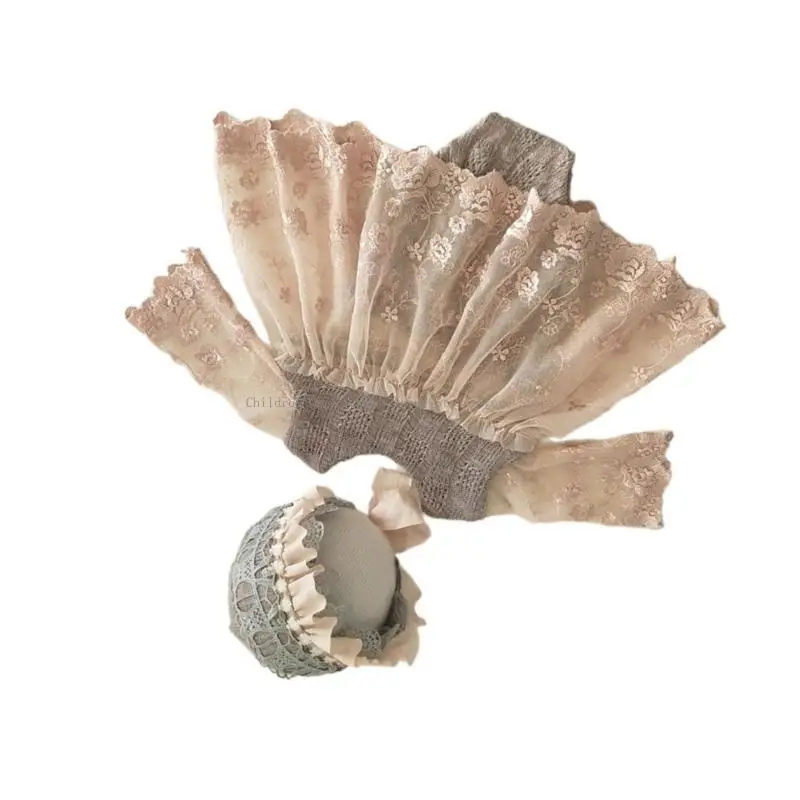 

Младенческое кружевное платье, шляпа, фотокостюм, реквизит для фотосессии, подарок для душа новорожденного