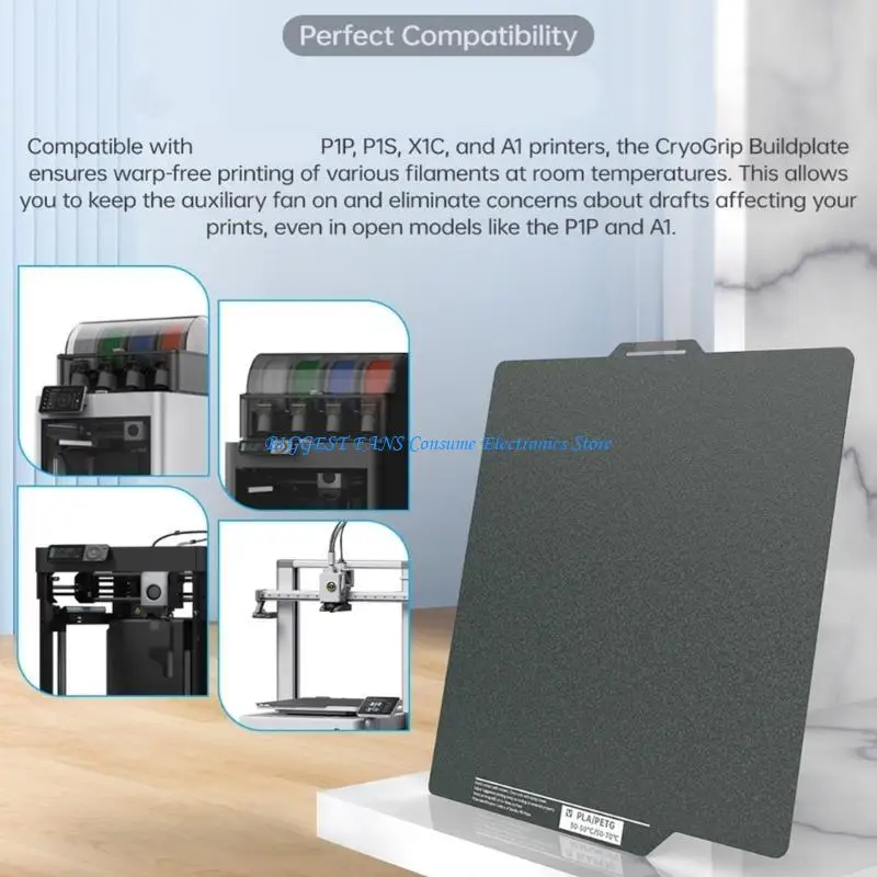 

Build Plate CryoGrip Cool Plate CryoGrip Sheet Spring Steel Upgrade For Lab P1P