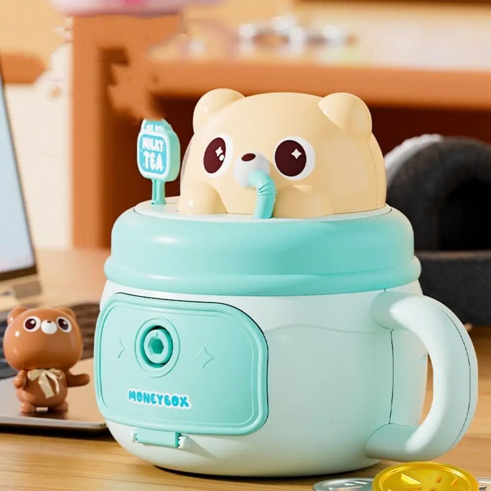 Simulated Bear Water Cup Storage Tank Savings Tank Animal Design Money Organizer Jar Portable Openable Money Storage Pot Kid Toy