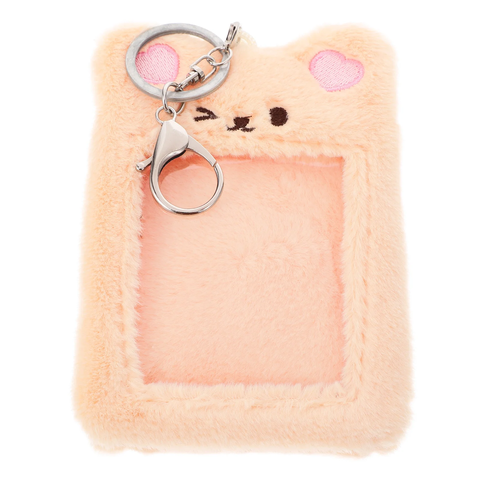 Lace Bear Card Holder Pendant Student Key Lanyard Keychains Plush Holders Wallet