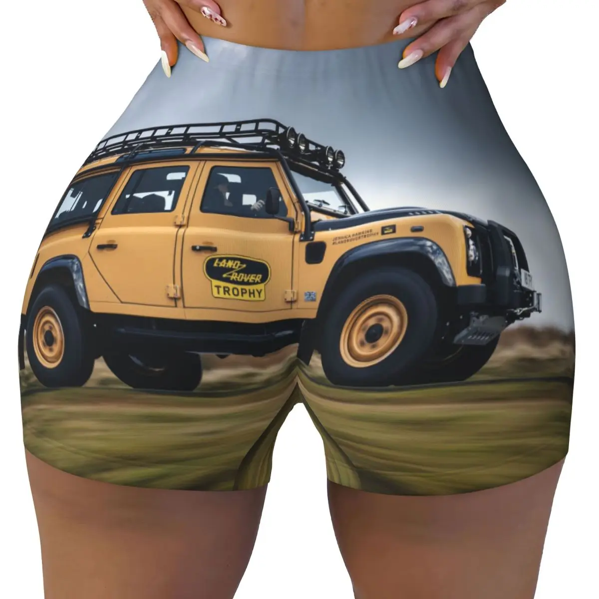 Custom Camel Trophy Running Volleyball Gym Shorts Women Athletic Workout Yoga Shorts