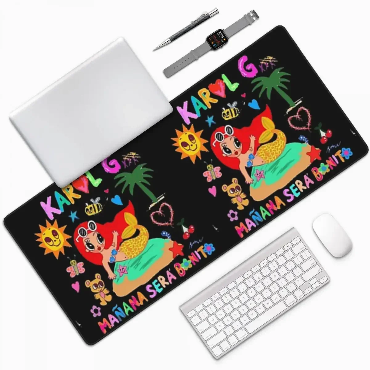 

Manana Sera Bonito Karol G Large Mouse Pad Computer Keyboard Mouse Mat Gamer PC Laptop Desk Mat Office Accessories Table Mats