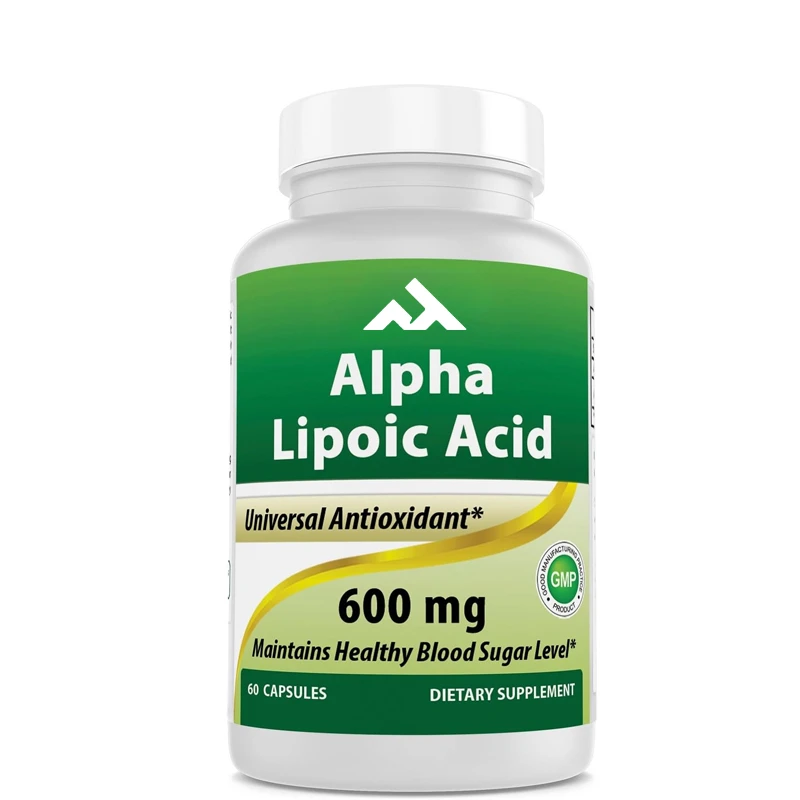 Alpha Lipoic Acid 600mg 60 Capsules - ALA Powerful Antioxidant - Sugar, Milk, Corn, Soy Free