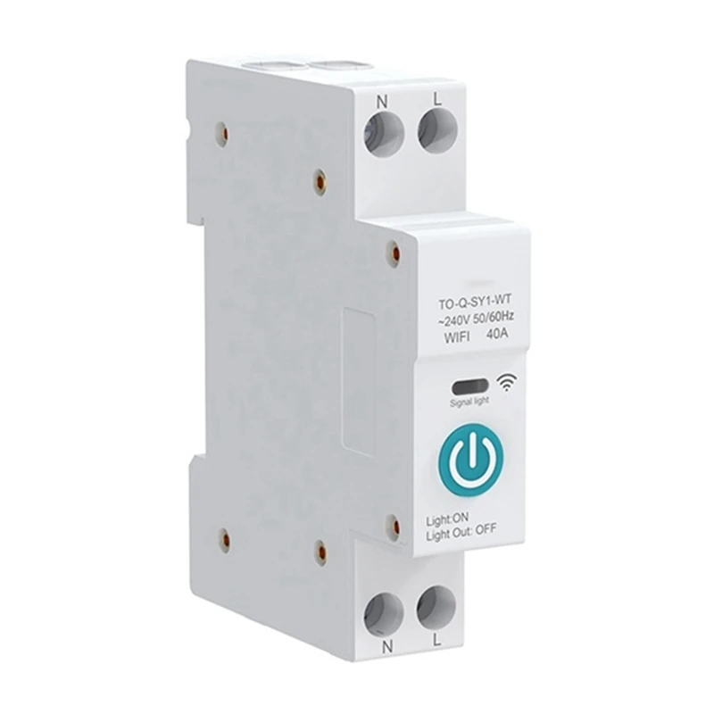 

Smart Circuit Breaker For Smart Home Wireless Remote Control Switch (White No Metering 10A)