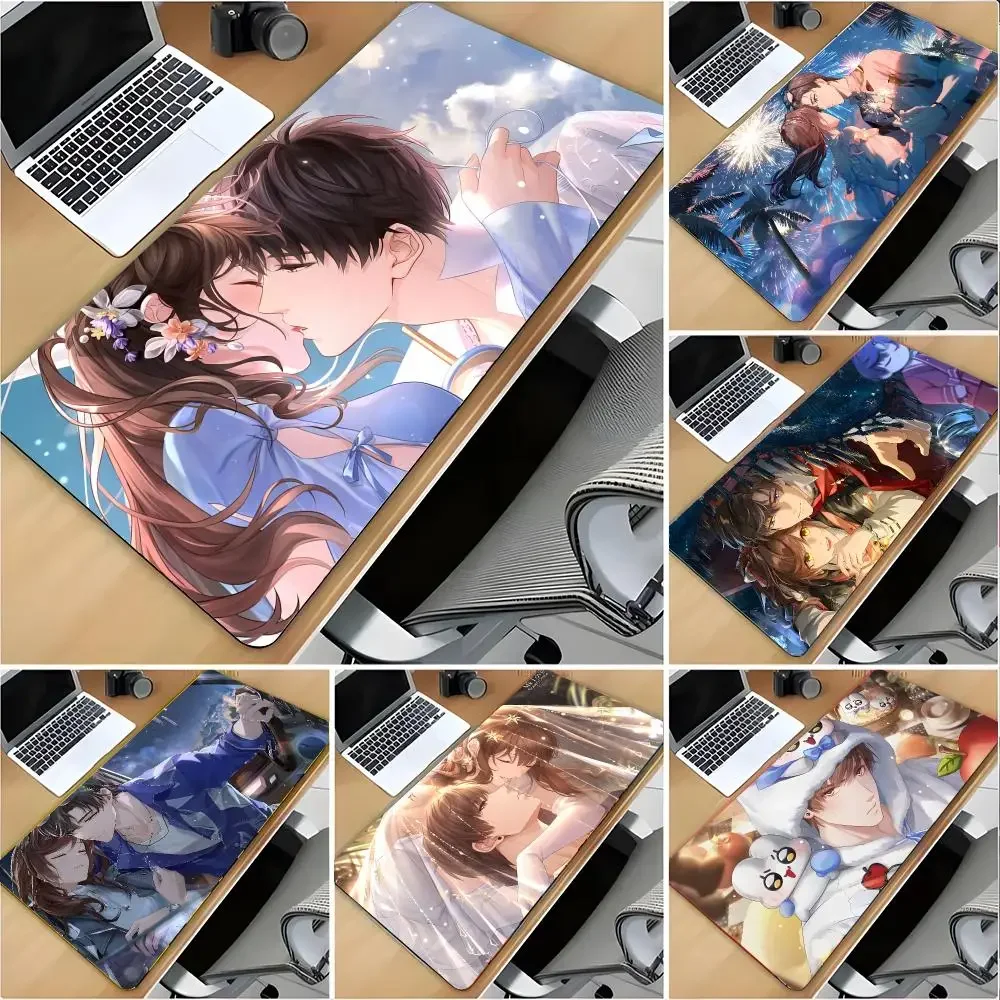Mr Love Queen's Choice Mouse Pad Large Mouse Pad Desk Mat Non‑Slip Gaming Board Game Mat with Stitched Edges