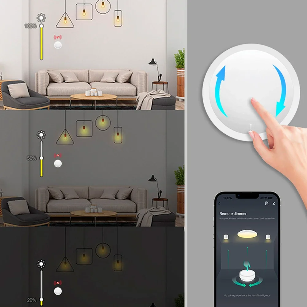 Smart For Zigbee Scene Switch Dimmer Button Knob Controller Home Automation Intelligent DIY Switch Support Home