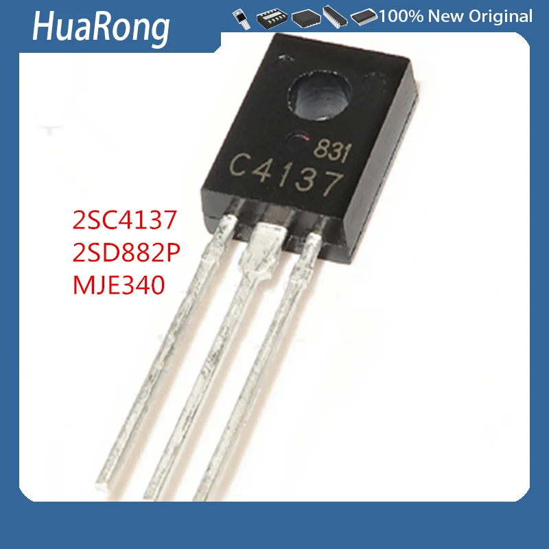 10Pcs/Lot    2SC4137 TO-126F C4137 NPN  2SD882P   MJE340  TO-126