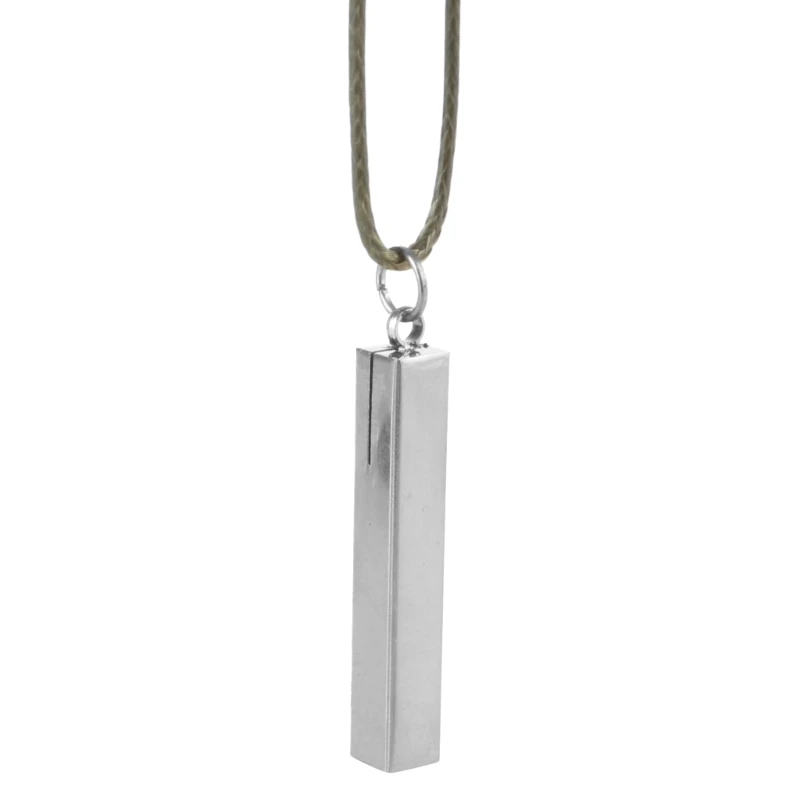 Fashonable Long Column Pendant Necklace Sturdy Alloy Stylish Adjustable Chain Versatile Jewelry for Modern Ladies