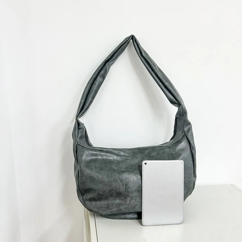 Japanese Style PU Leather Shoulder Bag Large Capacity Multi-Functional Casual Chest Pack Solid Color Cool Crossbody Bag Man