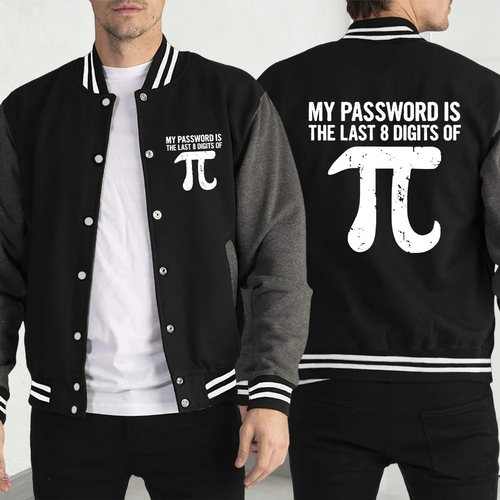 

Бейсбольная куртка My Password Is Most Prints для мужчин, модный мягкий трикотаж, осеннее винтажное пальто, свободная повседневная универсальная одежда унисекс