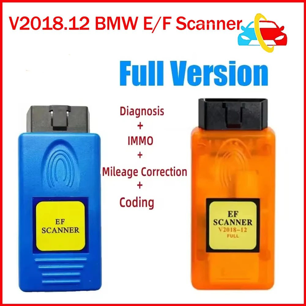 NEW V2018.12 EF Scanner II Full Version for BMW Diagnosis IMMO KM Correction Coding E/F Scanner 2 Diagnostic Tool