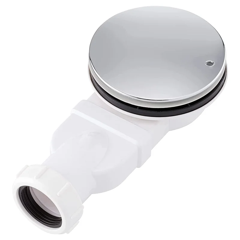 Bandeja de chuveiro ABS Slim, perfil baixo, cromado, drenagem lateral, drenagem de armadilha, 90mm, 36 L/Min Water Flow