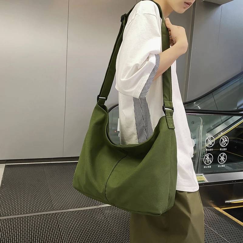 2023 borsa a tracolla donna Shopper Canvas Tote Bag donna Solid Simple Large Capacity Crossbody Bags borse firmate da donna