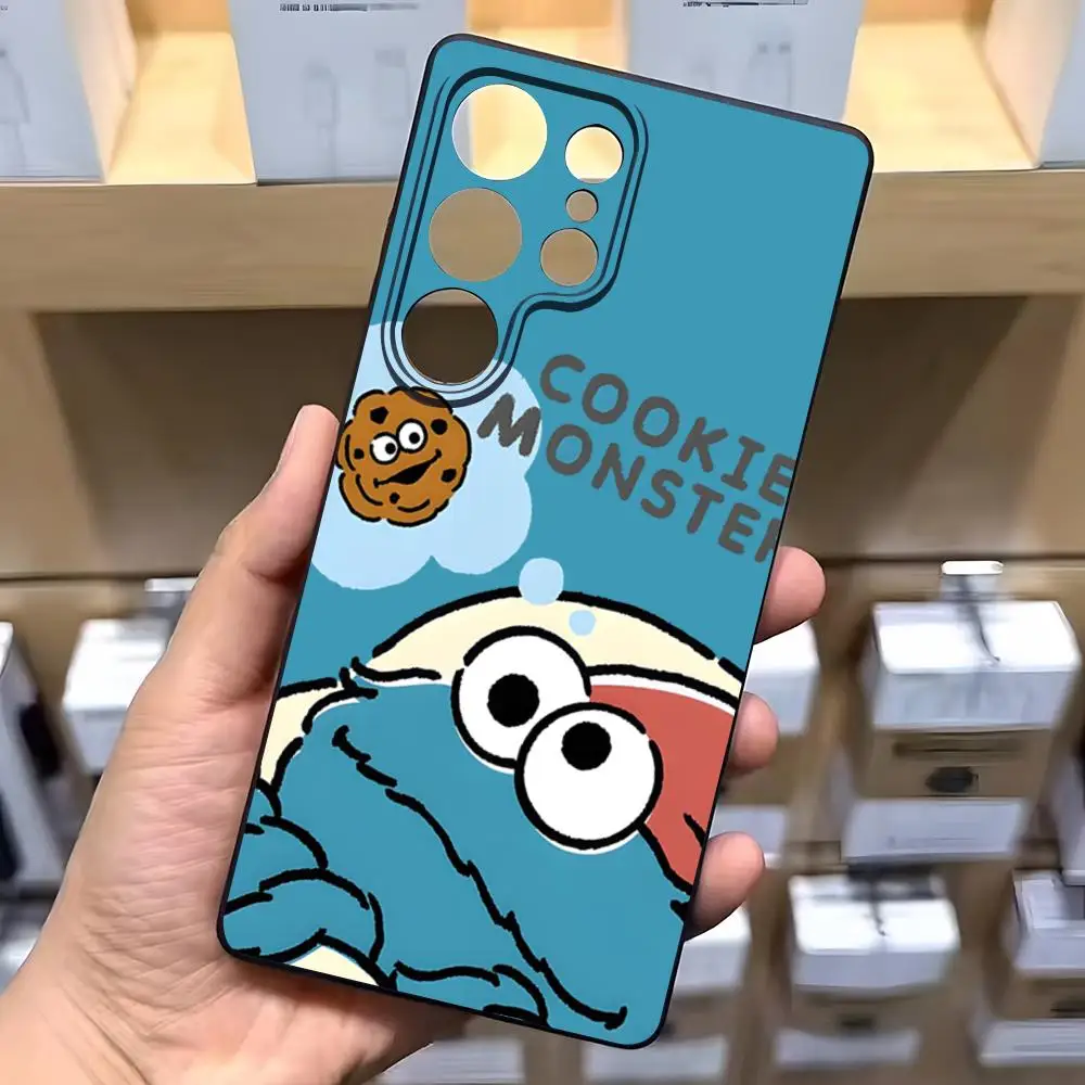 S-Sesame Streetsการ์ตูนสําหรับSamsung A16 A26 A36 A56 A15 A25 A35 A55 A34 A24 A54 A23 a53Black Soft Shell