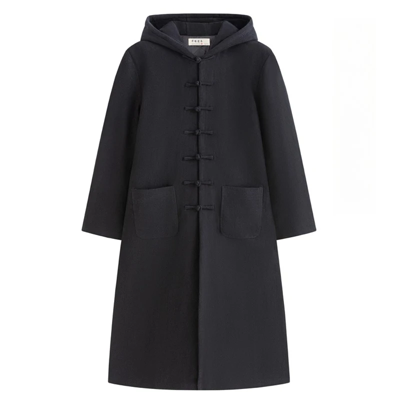 Tai Chi-Robe im Wudang-Stil, langärmelig, Leinenmischung, Kampfsportuniform, traditionelle chinesische Kung-Fu-Kleidung für Männer und Frauen