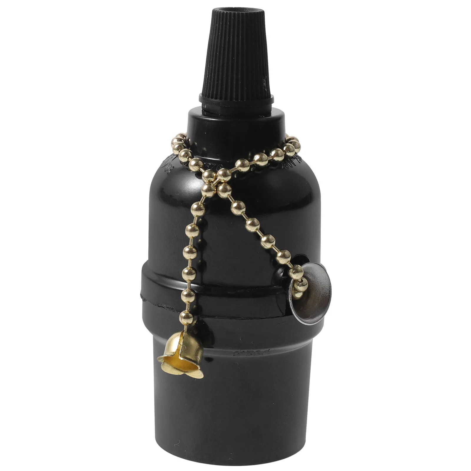

Pull Chain Lamp Holder Socket Replacement Black Ceiling Light Fixture Parts Easy Install Cord Switch for Bathroom Closet