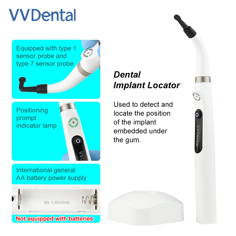 VV Dendal 360 Rotatable Dental Implant Locator Quick Positioning Sensor for Finding Implant Screw in Dentistry