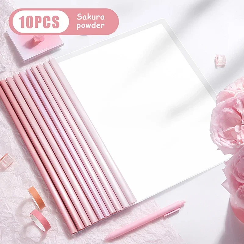 10pcs Transparent File Document Thicken Draw Rod A4 Folder Test Paper Storage Bag Clip Office Folder Organizer Office Supplies