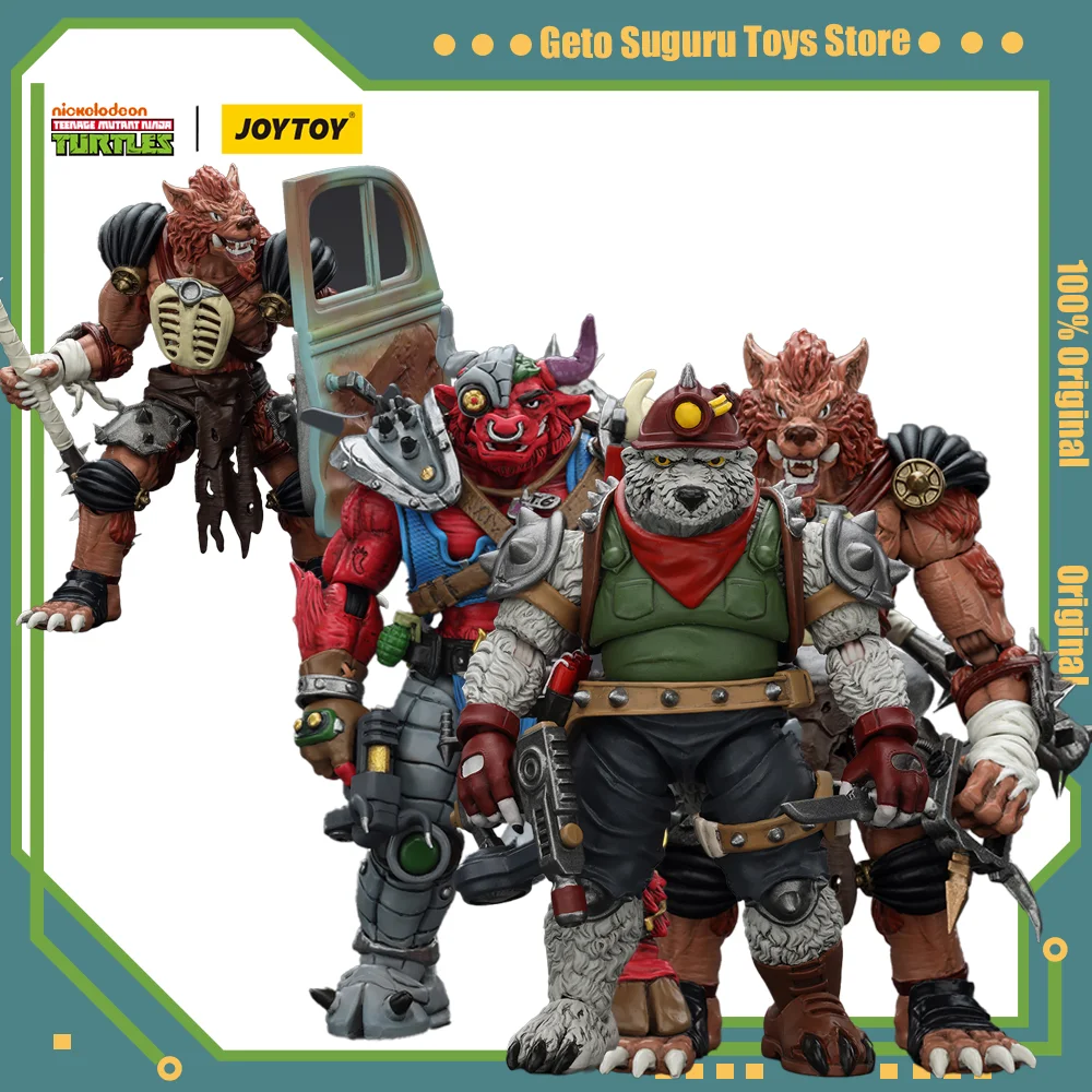 

[Pre-sale] JOYTOY TMNT Action Figure Dirtbag Groundchuck Rahzar Anime Figurine Joint Movable Model Collection Toy Desktop Decor