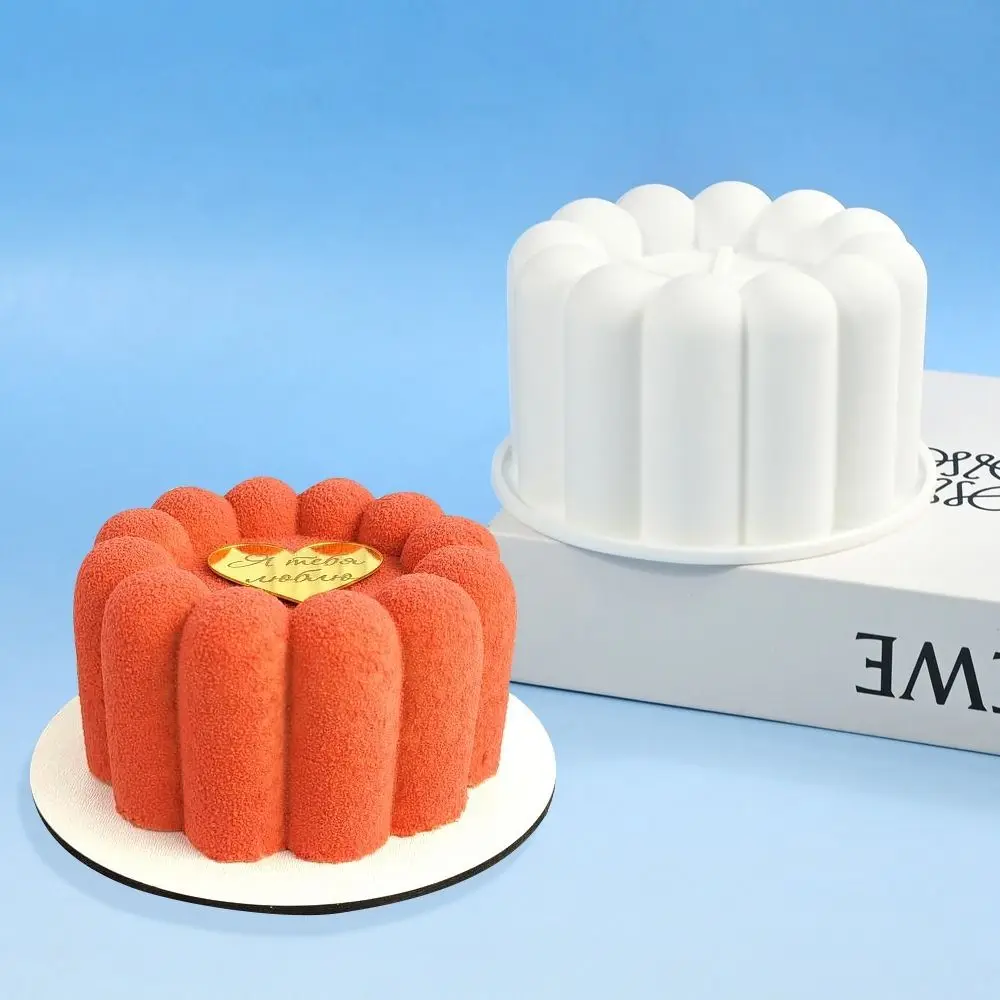 

E5 Round Flower Design Bento Cake Silicone Mold Silicone Material Gypsum Making Chocolate Mousse Mould Dessert Make Pudding Mold