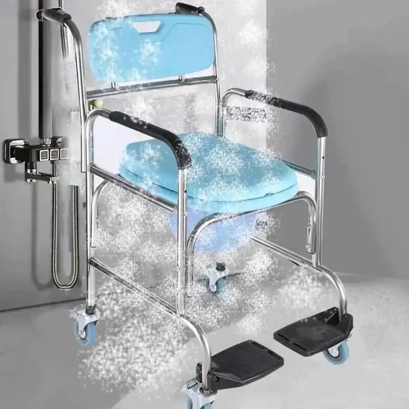Shower Step Bathroom Chair Foot Portable Wheels Medical Accessories Stool Disabled Space Saving Designer Cadeira Home Furniture