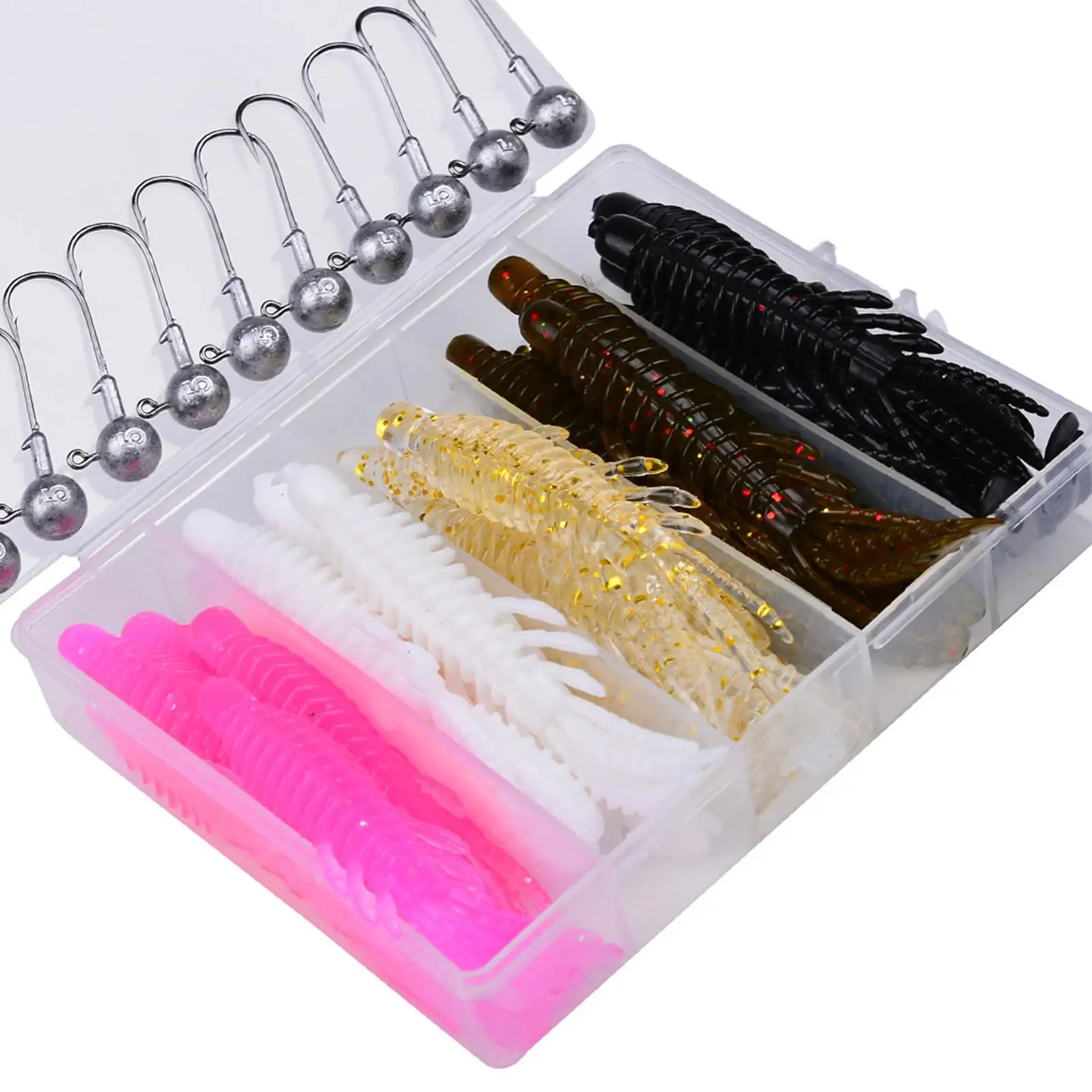 

Мягкие приманки для глубоководной литья, реалистичные приманки и свинцовый крючок для морской лосося, форели, окуня, сома, краппи, сухого, морского болота