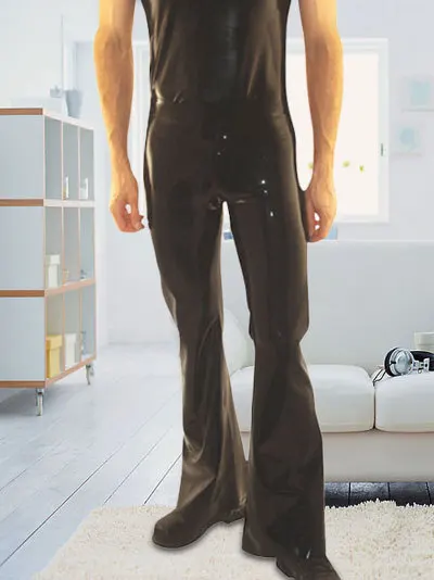 

Latex/Rubber/Fetish/Catsuit/Costume/Masquerade/sexy/party/Black-Latex-Male-Pants