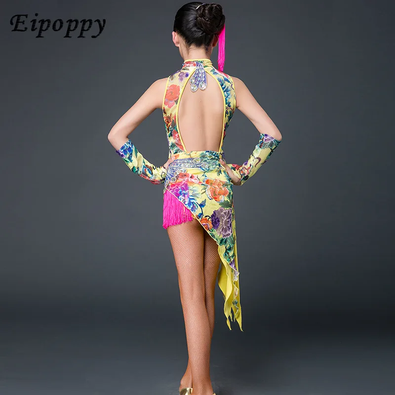 يوم سحر-ثوب الرقص اللاتينية للأطفال ، شيونغسام للفتيات ، تنورة الرقص اللاتينية ، ازياء المنافسة ، جديد