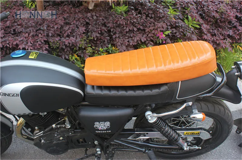 

Orange Motorcycle Seat Universal Cafe Racer Seat Hump Mash Racer Seat Retro Locomotive Cushion Sima Motorcycle Saddle