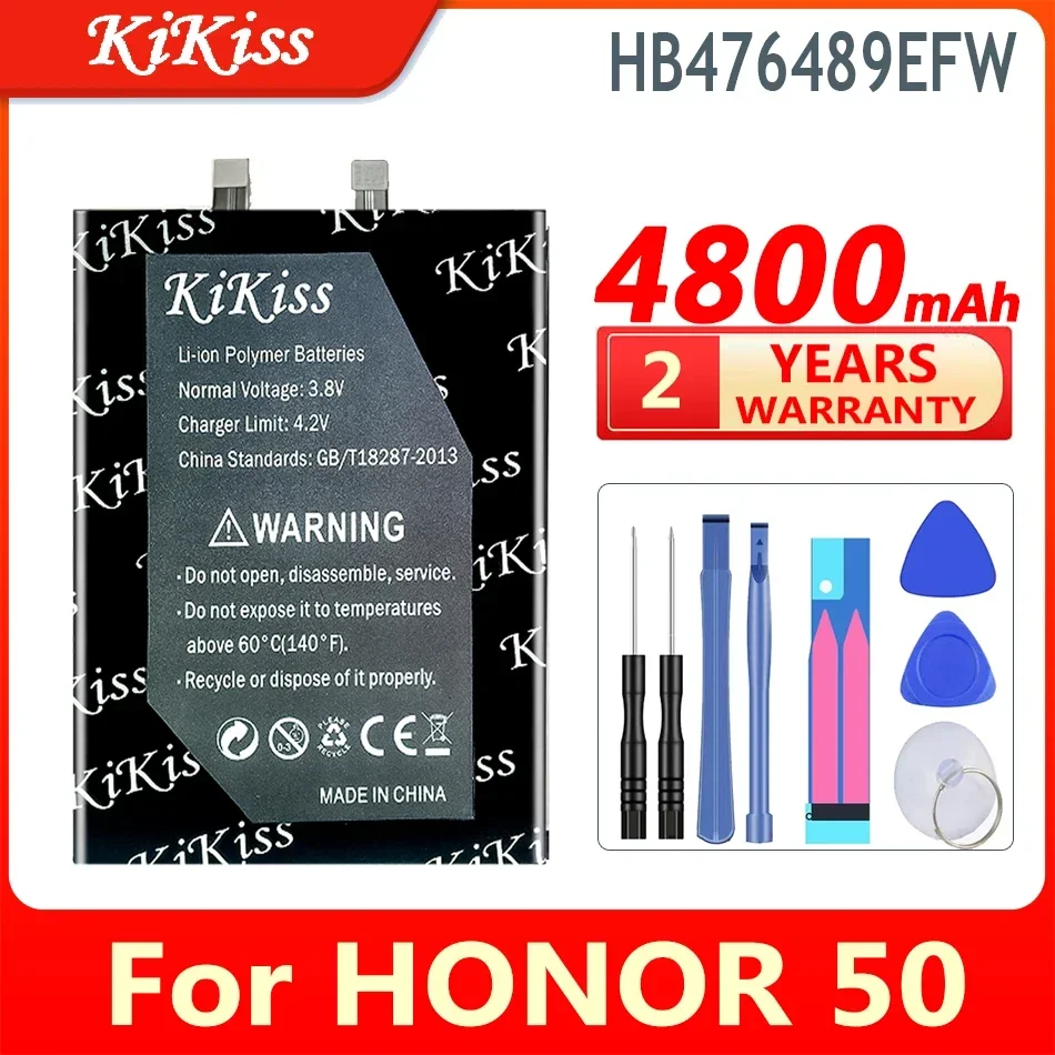 

4800mAh KiKiss New Battery HB476489EFW For huawei HONOR 50 For HONOR50 Mobile Phone Batteries