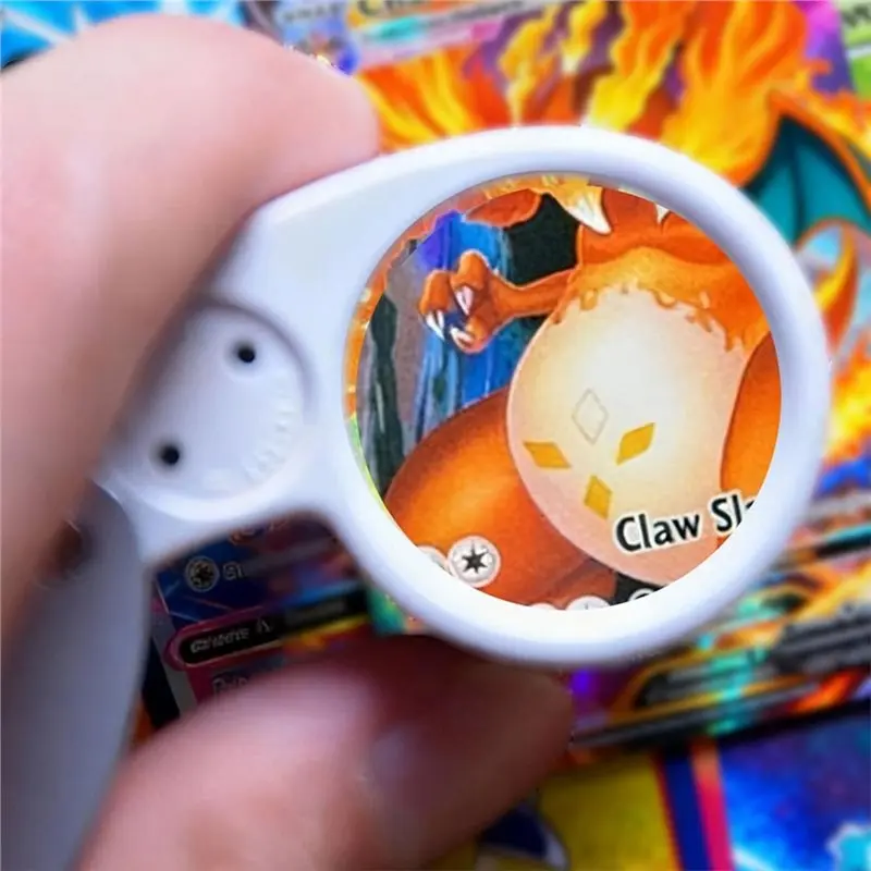 For Trading Card Grading Center Tool With 40X LED Magnifier, Sleeves& Cleaning Cloth, Measuring Kit For Self-Testing