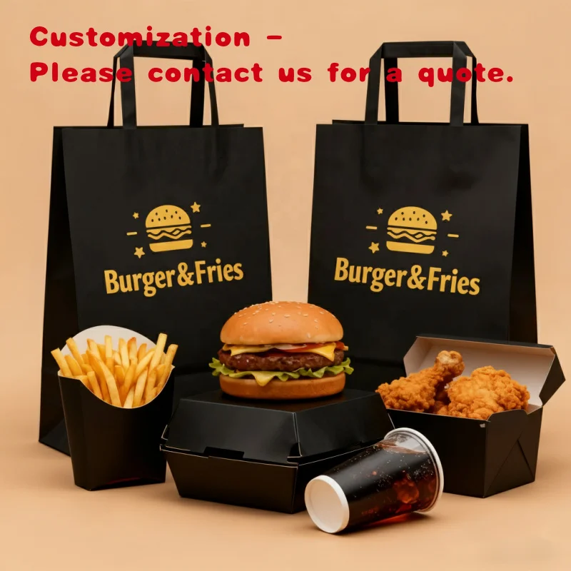 custom.Disposable Paper Box Taking French Fries, Food Packaging, Custom Chicken Wing Burger Boxes