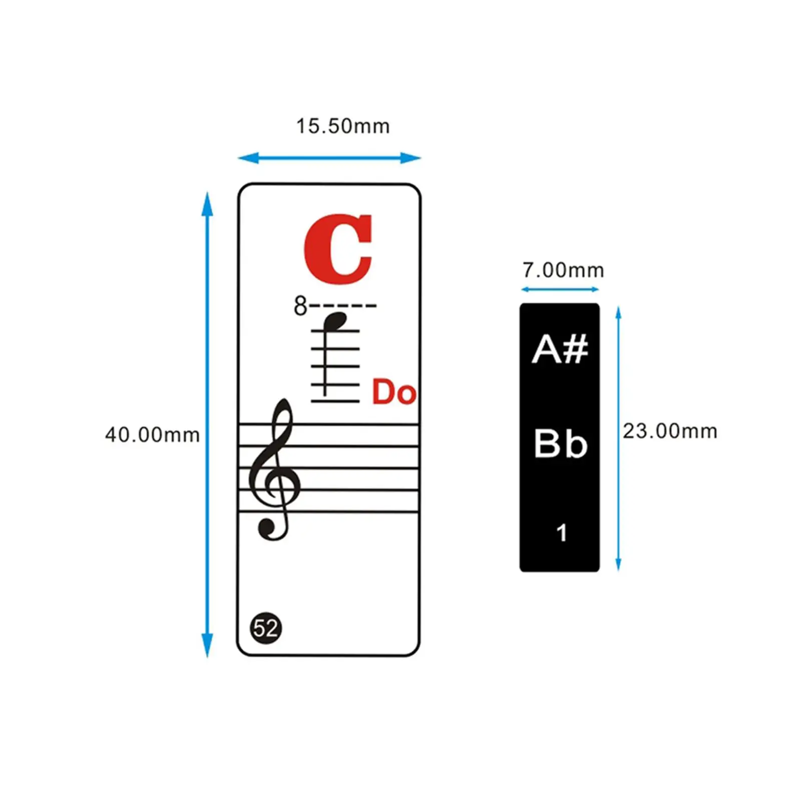 Piano Keyboard Sticker Piano Accessory Reusable for 88/61/54/49/37 Key