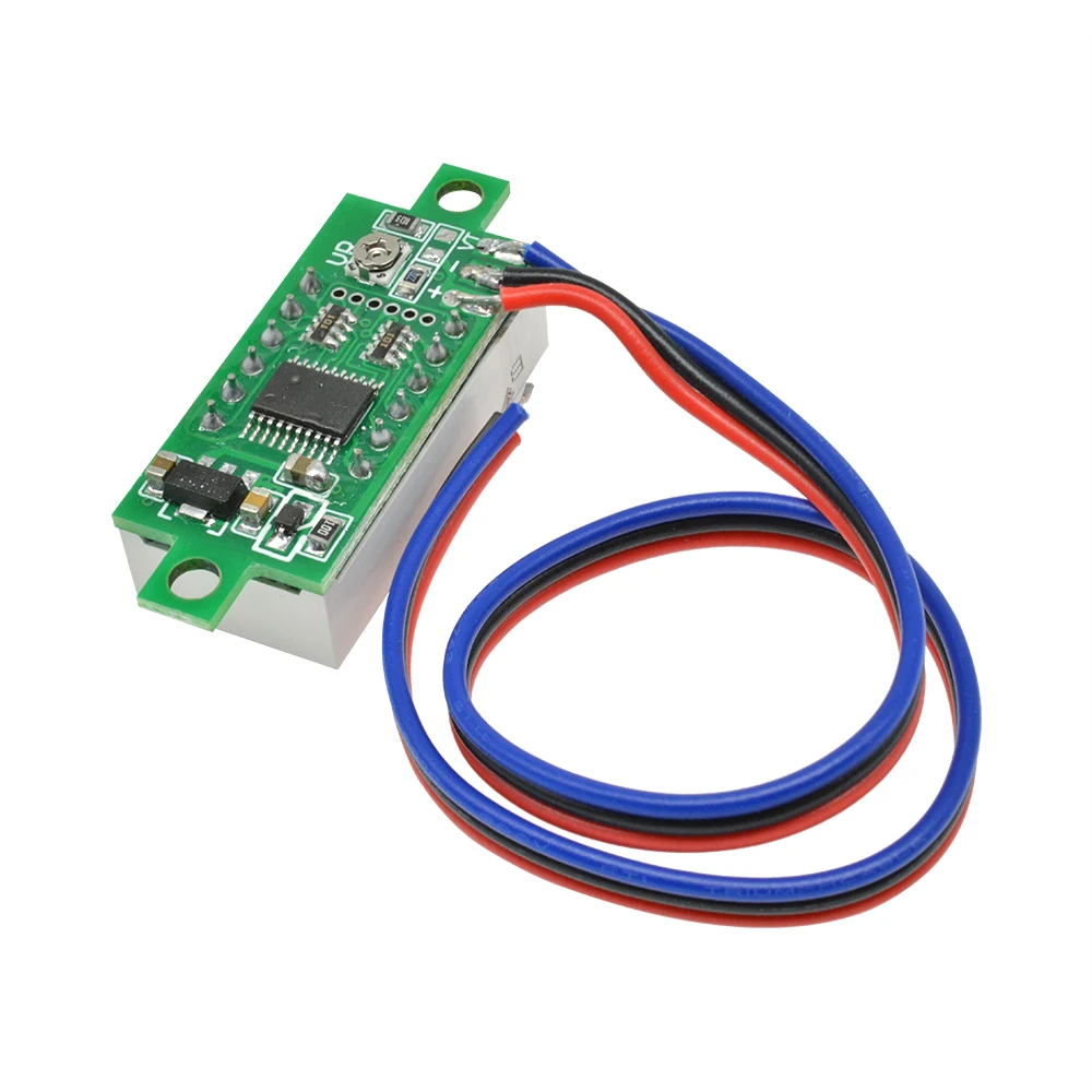 3 fili DC 0-100V 4 bit 0.36 pollici Mini voltmetro digitale DC Volt voltmetro pannello LED misuratore di tensione elettrico