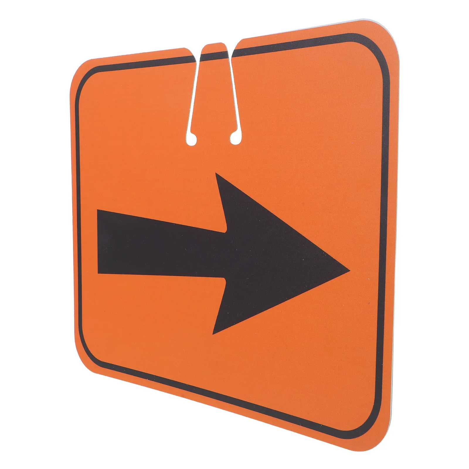 Weatherproof Orange Traffic Cone Top Directional Sign Left Right Arrows Road Safety Arrow Marker for Construction Zone Barricade